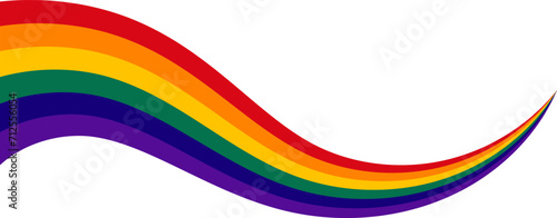 The colors of the LGBT community. Color waves. Rainbow colorful wavy flag banner background design. Happy LGBT pride month theme vector template.