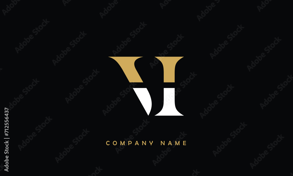 VI, IV, V, I Abstract Letters Logo Monogram VI, IV, V, I Abstract Letters Logo Monogram
