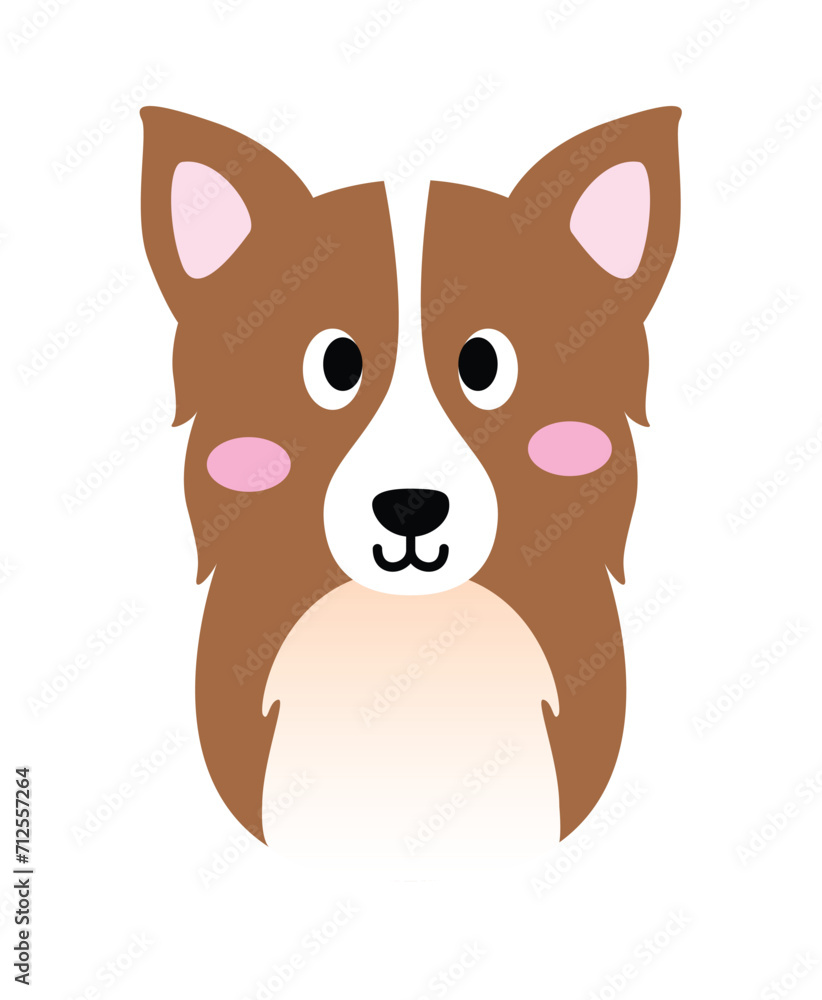 Adorable full editable illustration of puppy. Adorable full editable illustration of puppy.