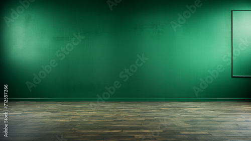 empty green room with wall and spotlights , Generate AI © VinaAmeliaGRPHIC