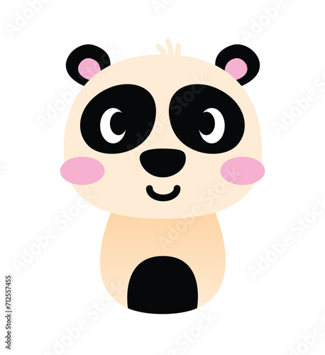 Fototapeta Naklejka Na Ścianę i Meble -  Adorable full editable illustration of baby panda.
