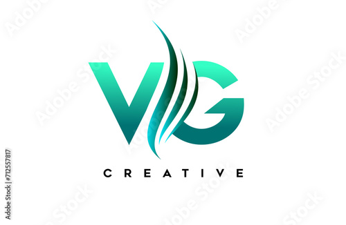 VG vg alphabet letter logo design idea concept for business or personal brand identity icon Vector