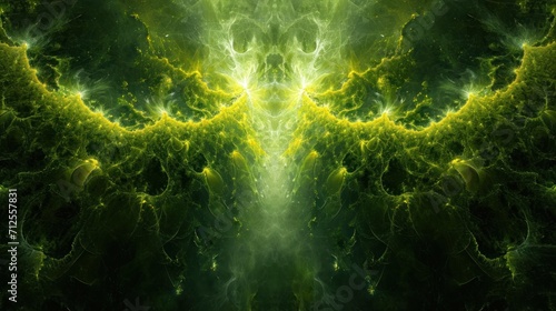  a computer generated image of a green and yellow fractal pattern in the center of the image is a green and yellow fractal pattern in the middle of the center of the image.