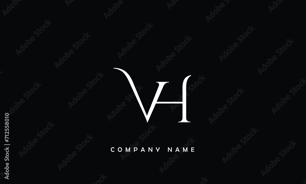 VH, HV, V, H Abstract Letters Logo Monogram VH, HV, V, H Abstract Letters Logo Monogram
