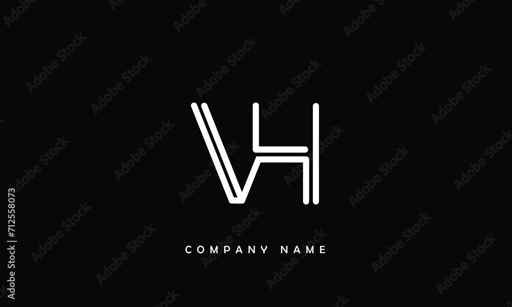 VH, HV, V, H Abstract Letters Logo Monogram VH, HV, V, H Abstract Letters Logo Monogram