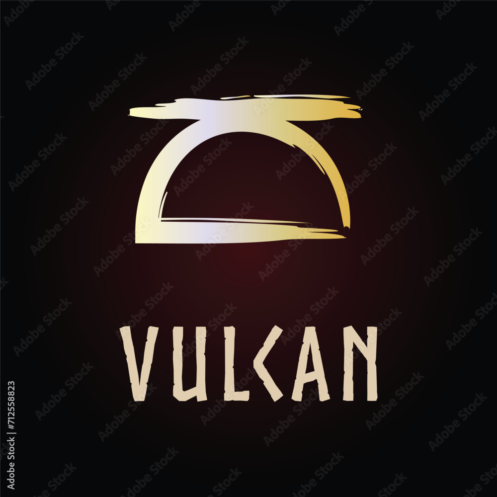 Full editable symbol of greek god called Vulcan. Stock Vector | Adobe Stock