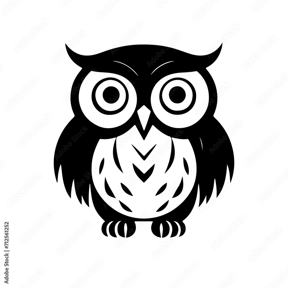 owl on white background owl on white background