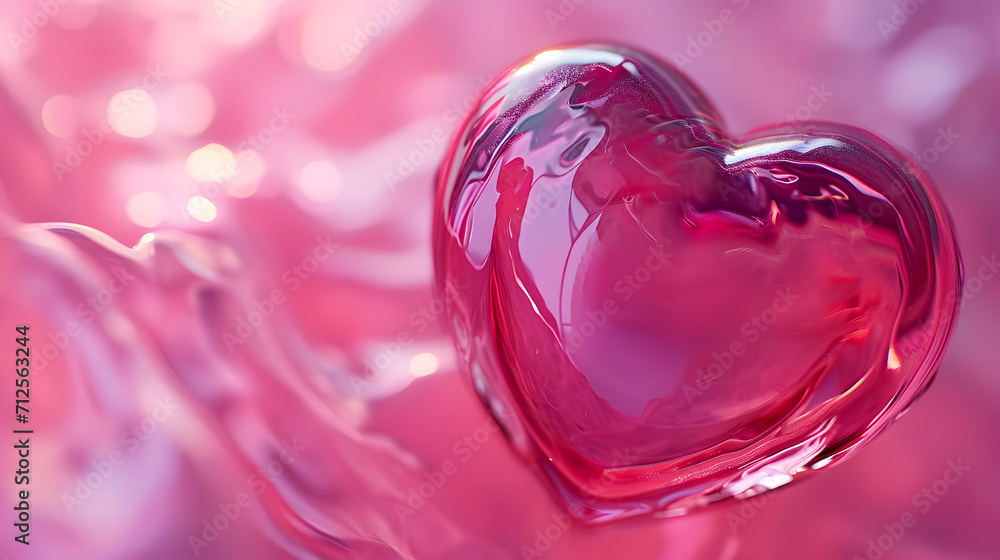 A shimmering glass heart, filled with vibrant red liquid, evokes a sense of love and fluidity, capturing the delicate yet powerful essence of the human heart A shimmering glass heart, filled with vibrant red liquid, evokes a sense of love and fluidity, capturing the delicate yet powerful essence of the human heart