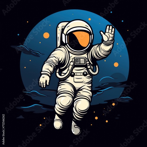 Cute astronaut illustration image