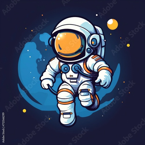 Cute astronaut illustration image