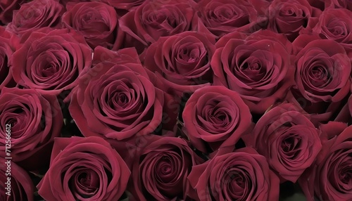 bouquet of Bordeaux red roses