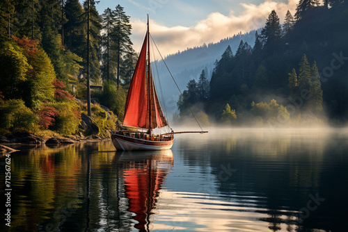 Boat on lake