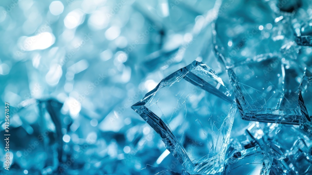a group of ice cubes sitting next to each other on top of a pile of blue ice cubes. a group of ice cubes sitting next to each other on top of a pile of blue ice cubes.