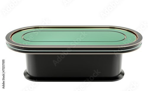 3d green casino table for betting isolated on transparent background.