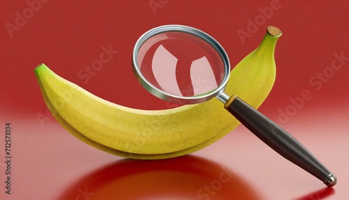 banana através de uma lupa, conceito saúde sexual