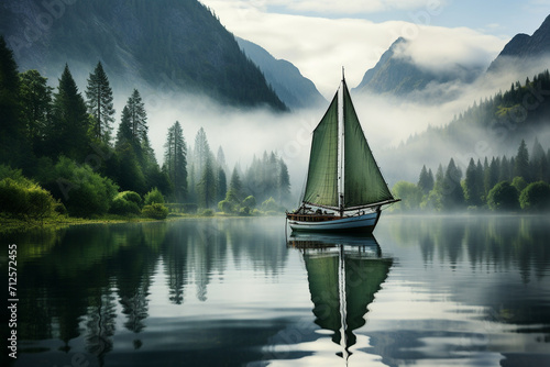 Boat on lake