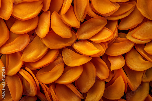 Sunset Hues: Close-Up of Silken Dried Apricots Texture