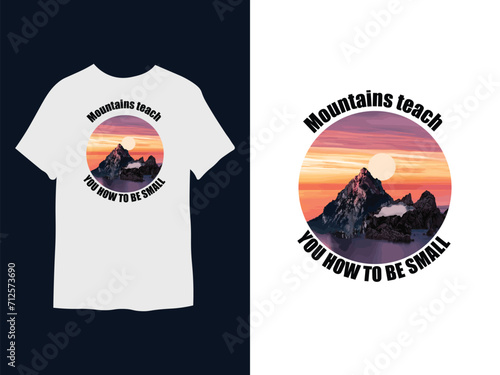 Mountain- t-shirt design template.