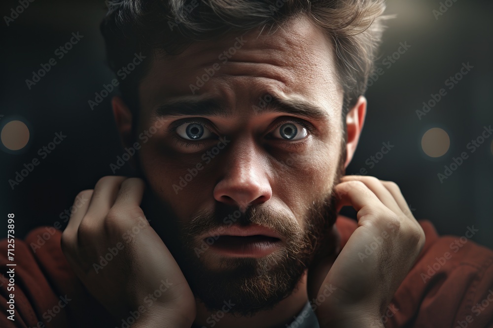 Fototapeta premium A person with a worried look on their face