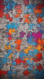vintage colorful puzzle texture