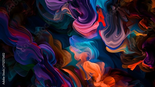 A kaleidoscope of emotions swirling in an abstract symphony of colors and shapes.  © AI ARTS