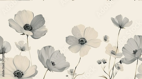  a close up of a bunch of flowers on a white background with a place for a name on the back of the card.