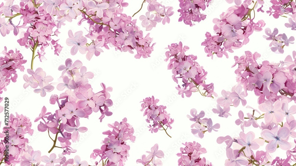  a close up of a bunch of pink flowers on a white background with a small amount of pink flowers in the middle of the frame.