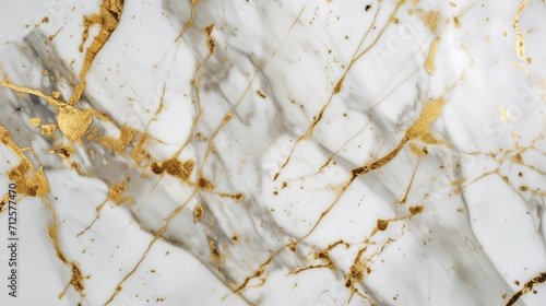 Luxury white gold marble texture background design, generative ai