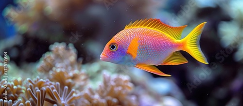 Lyretail Anthias Coralfish - scientifically named Pseudanthias squamipinnis.