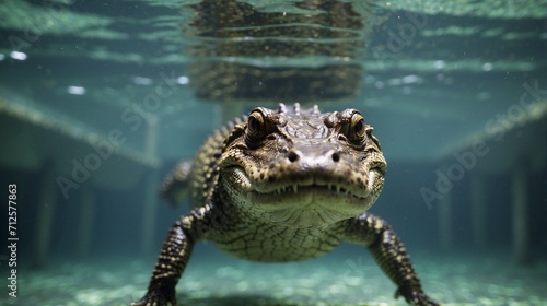 Wallpaper Mural Alligator swimming underwater  Torontodigital.ca