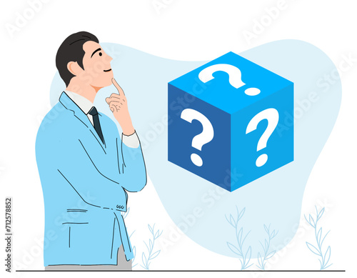 Curiosity and asking questions concept vector illustration