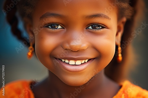 Close-up of a woman s sincere and heartfelt smile