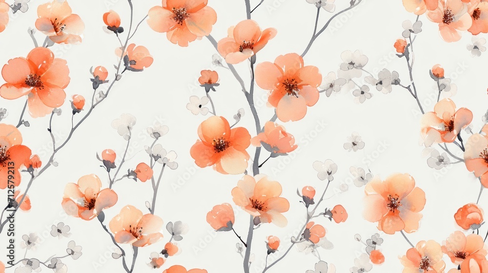  a close up of a flower on a white background with orange and white flowers in the middle of the image.