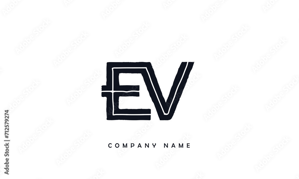 VE, EV, V, E Abstract Letters Logo Monogram VE, EV, V, E Abstract Letters Logo Monogram