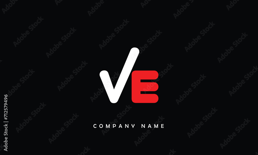VE, EV, V, E Abstract Letters Logo Monogram VE, EV, V, E Abstract Letters Logo Monogram