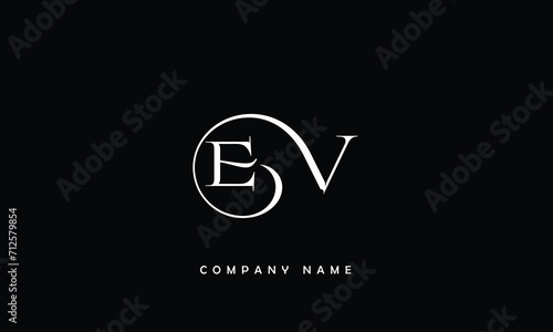 VE, EV, V, E Abstract Letters Logo Monogram
