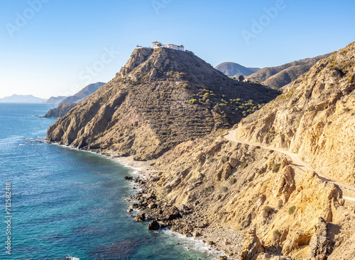 View of coast coast in Cabo de Gata, Spain