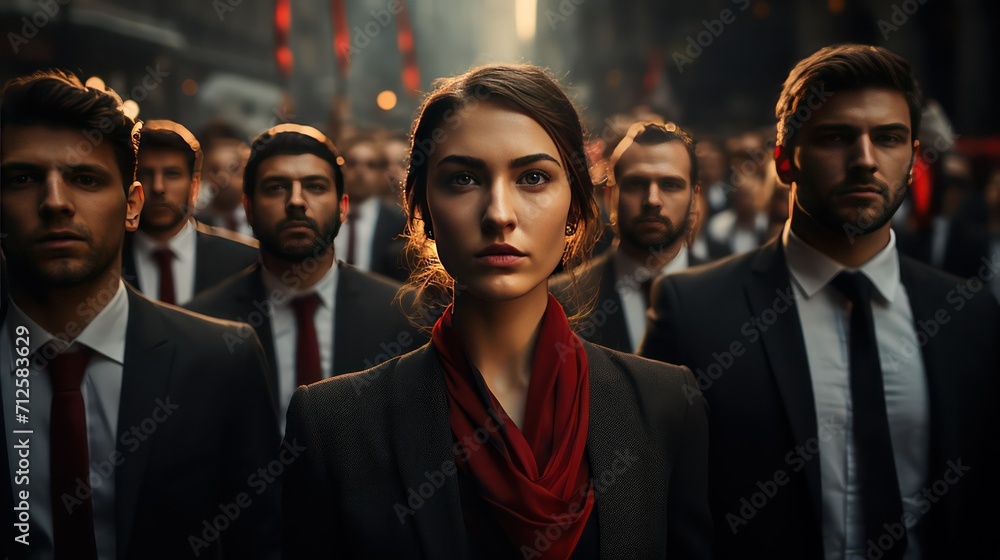 Beautiful young woman in the center of the city Beautiful young woman in the center of the city