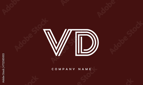 VD, DV, V, D Abstract Letters Logo Monogram