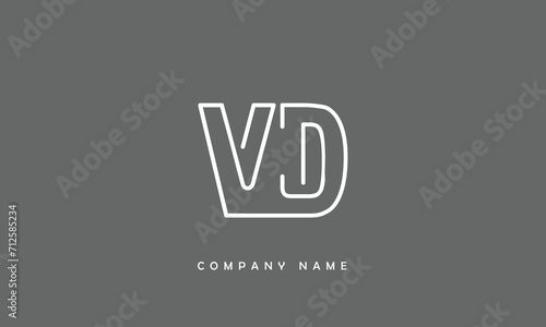 VD, DV, V, D Abstract Letters Logo Monogram