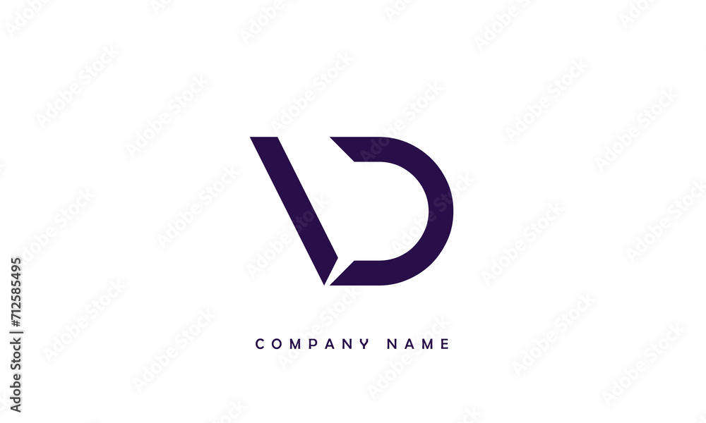 VD, DV, V, D Abstract Letters Logo Monogram VD, DV, V, D Abstract Letters Logo Monogram