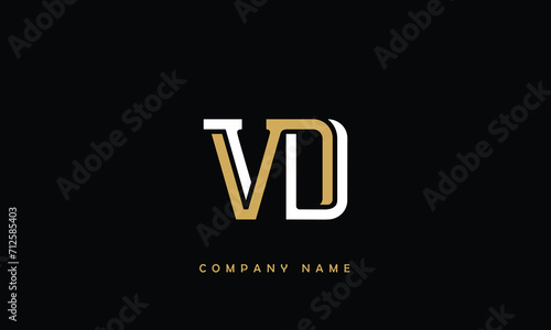 VD, DV, V, D Abstract Letters Logo Monogram