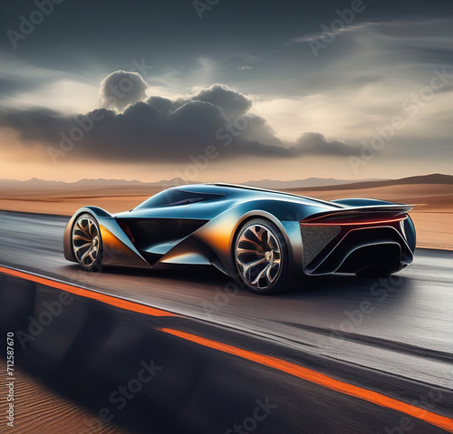 Car of the future Mirsnov design. AI generation © Smirnov
