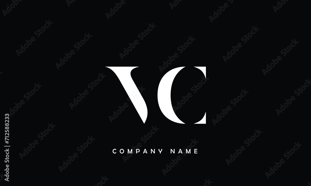 VC, CV, V, C Abstract Letters Logo Monogram VC, CV, V, C Abstract Letters Logo Monogram