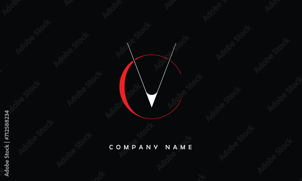 VC, CV, V, C Abstract Letters Logo Monogram VC, CV, V, C Abstract Letters Logo Monogram