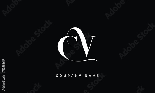 VC, CV, V, C Abstract Letters Logo Monogram