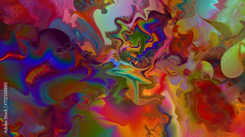 Psychedelic pulses of emotion, an abstract journey through the vivid landscapes of the mind. 