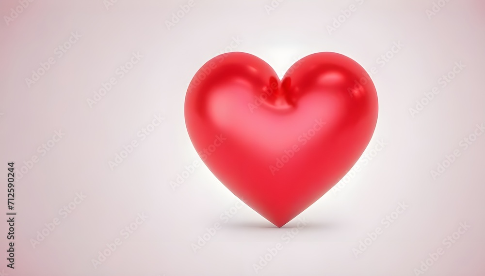 red heart on a white background