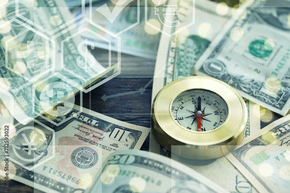 Magnetic compass. The concept of finding successful solutions to problems. Compass, map, sleeves, hands. Magnetic compass. The concept of finding successful solutions to problems. Compass, map, sleeves, hands.