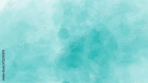 Fototapeta Naklejka Na Ścianę i Meble -  Mint abstract watercolor texture background. Green watercolour brush splash pattern. Pastel color background in paper art style. Vector turquoise illustration design